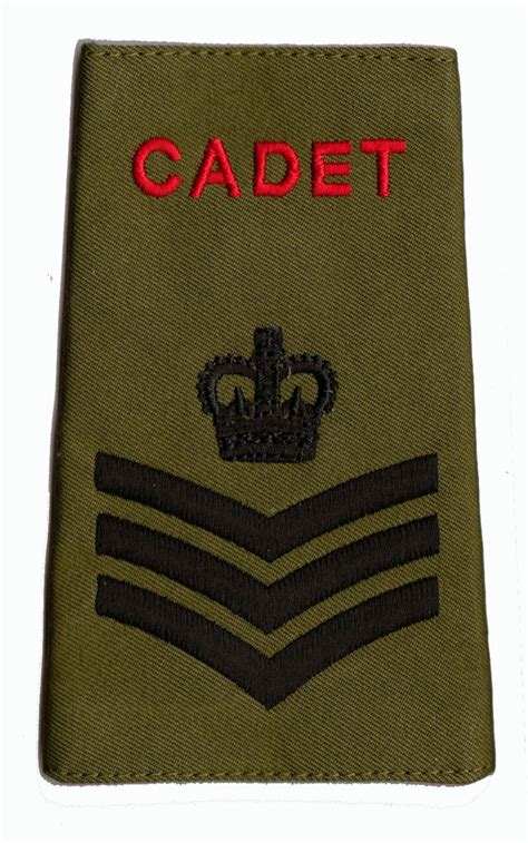 Army Cadet Rank Slides All Ranks Black On Multicam/MTP Army Cadet Force ...