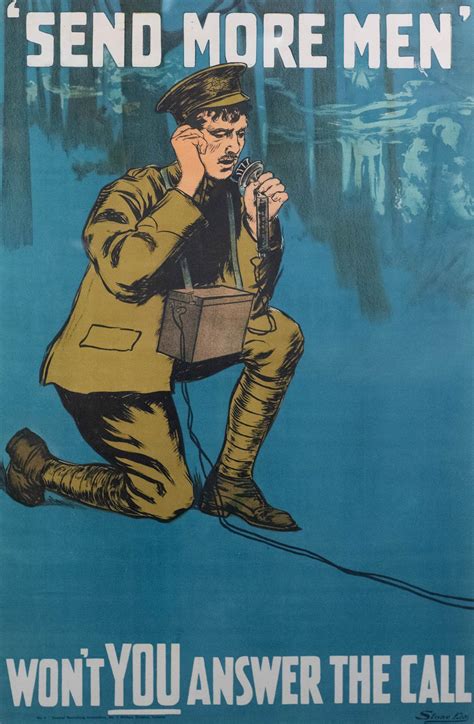 Lot - POSTERS: WORLD WAR 1 (20TH CENTURY) SEND MORE MEN - WON'T YOU ...