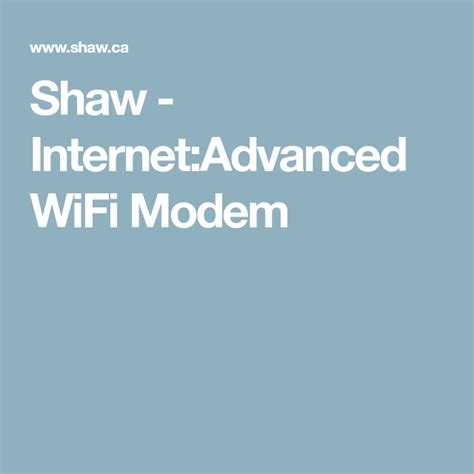 Image result for Shaw Home Internet Modem
