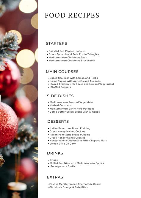 Mediterranean Christmas Dinner Recipes: Holiday Feast Guide (PDF) - Etsy