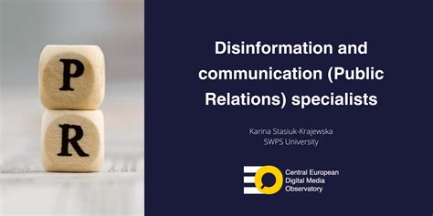 Disinformation and Communication (Public Relations) Specialists - CEDMO