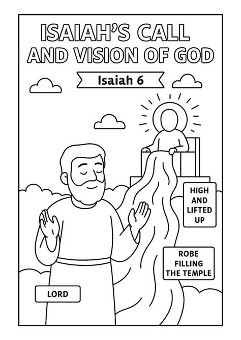Isaiah’s Call and Vision of God – Free Bible Coloring Page for Kids ...