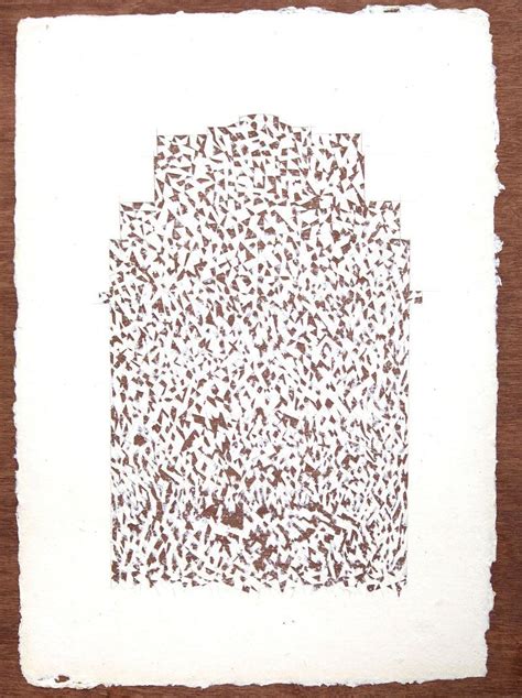 "Scratch On 21": Brown Mixed Media Painting by Biplab Sarkar – ArtZolo.com