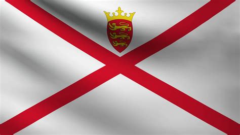 Flag of Jersey waving 27955053 Stock Video at Vecteezy