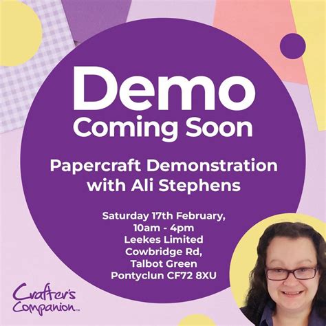Crafters Companion Papercraft Demonstration at Leekes Llantrisant ...