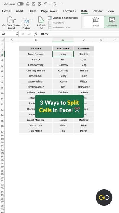 Excel Split Tutorial 的图像结果