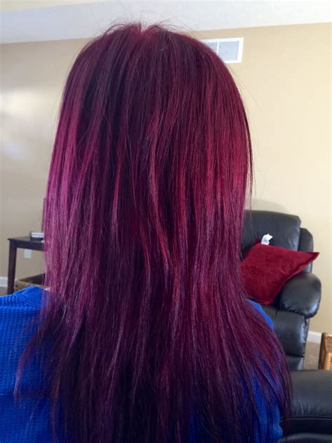 Red And Purple Hair Dye Mixed