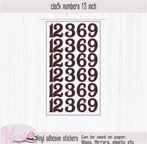 Image result for 1 Inch Clock Numbers