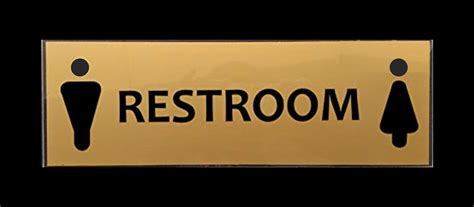 Zedef Restroom Ladies Gents Gold Black Laminated Acrylic Glass Hanging ...