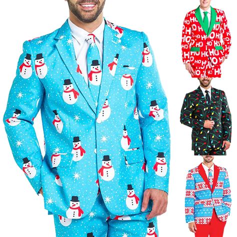 Men Christmas Blazer Adult Jacket Coat Christmas Costumes Suit Funny ...