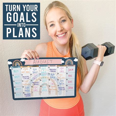 Buy Boho Large Magnetic Calendar for Fridge Dry Erase Board for ...