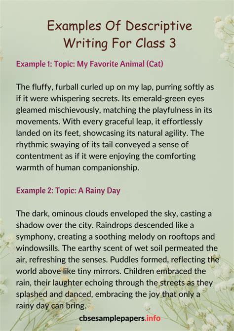 Image result for Descriptive Writing Class 6