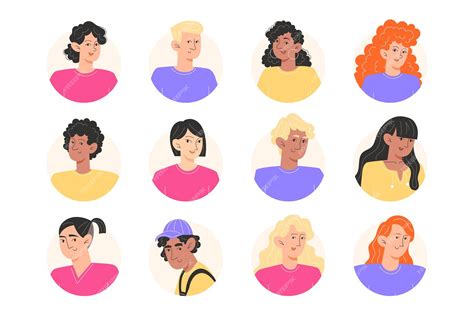 Premium Vector | Set of various people icons for a user icon