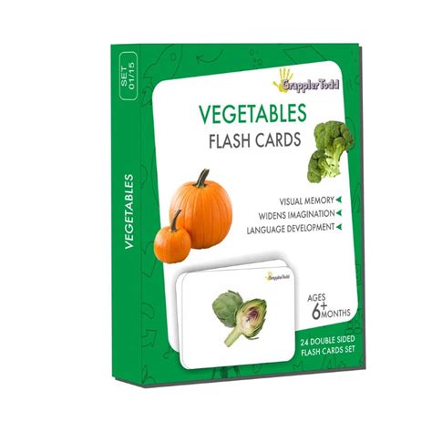 Buy Vegetables Flash Cards (6 Months - 3 Years) on Snooplay India