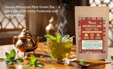 Teaaza Moroccan Mint Green Tea for PCOS & Bloating | Delicious Mint ...