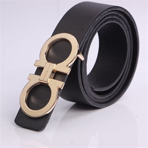 2015 new Best Quality First Class pu Leather Mens black designer Belts ...