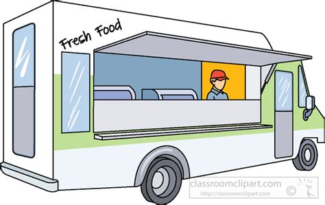 Hit the Road with Our Collection of Food Truck Cliparts