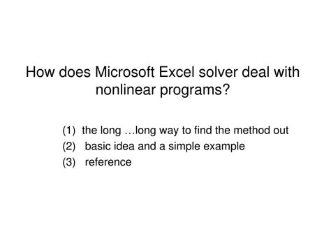 Excel Solver Nonlinear 的图像结果