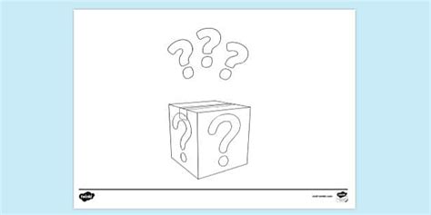 Surprise Mystery Box Colouring Sheet | Colouring Sheets
