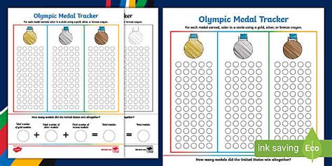FREE Printable Olympic Medal Tracker for Students - Twinkl