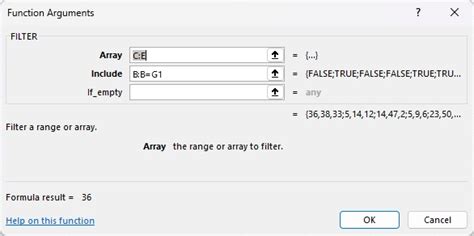 MS Excel Filter Function 的图像结果