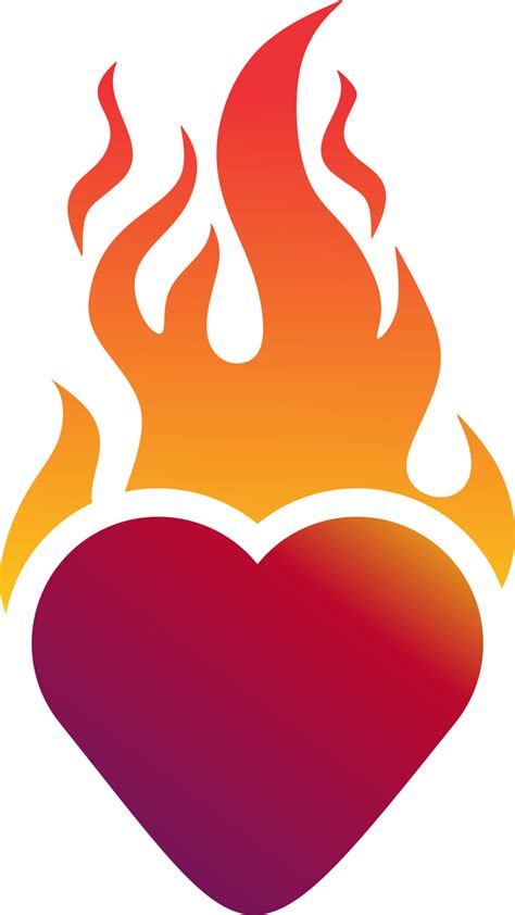 Flame Heart Clipart