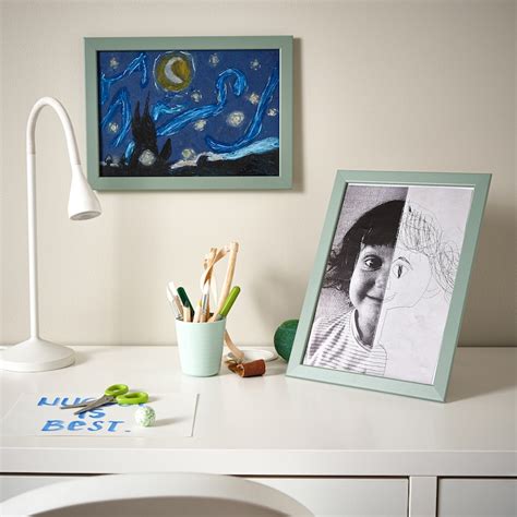 FISKBO frame, light grey-green, 21x30 cm (8 ¼x11 ¾") - IKEA
