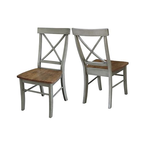 International Concepts Set of 2 Traditional Dining Side Chair (Wood ...