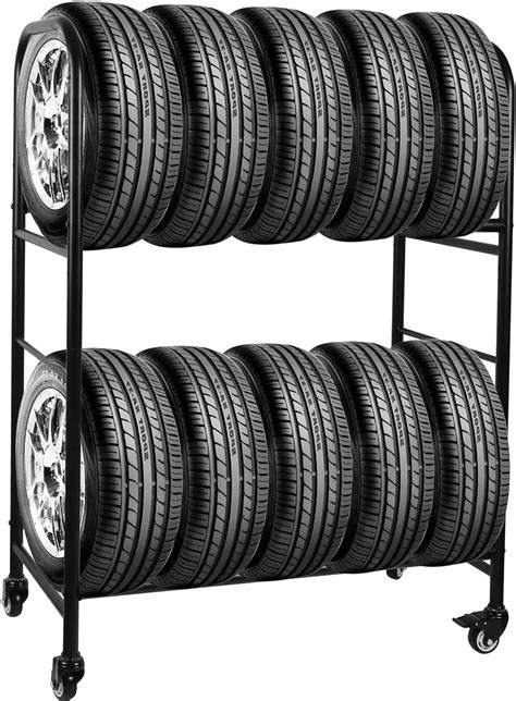Amazon.com: EROTASH Rolling Tire Rack for Garage,Tire Storage Rack ...
