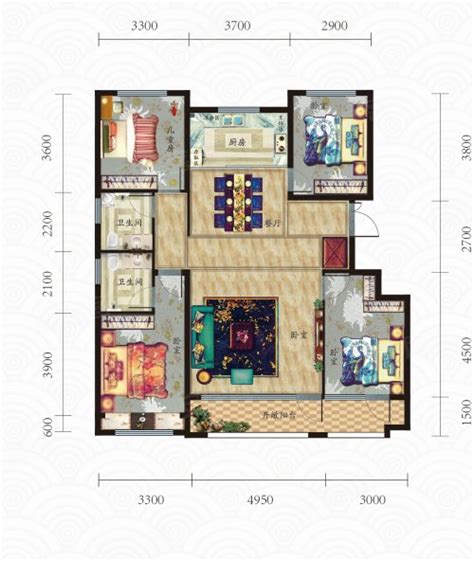 一层300平米户型图,300平大平层样板间,五室大户型平面图(第10页)_大山谷图库