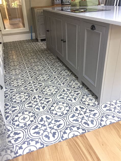 Barcelona 282 on a kitchen floor, very stylish! Encaustic tiles ...