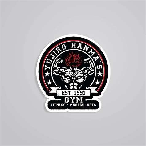 Yujiro Hanma Gym Strength Anime Stickers