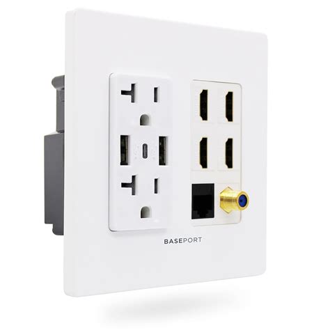 Media Wall Outlet | 3.4A USB Wall Outlets - 4 HDMI Wall Outlet - Cat6 ...