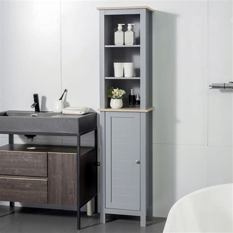 Ophelia & Co. Kleankin Tall Bathroom Storage Cabinet With 3 Tier Shelf ...