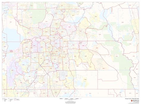 Orange County, Florida ZIP Codes Map