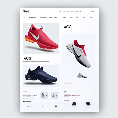 A website for nikes and sneakers on a white background | Premium AI ...