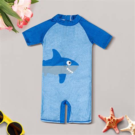 Baby Moo Smiling Shark Beach Bodysuit One-Piece Swimsuit Pool Swimming