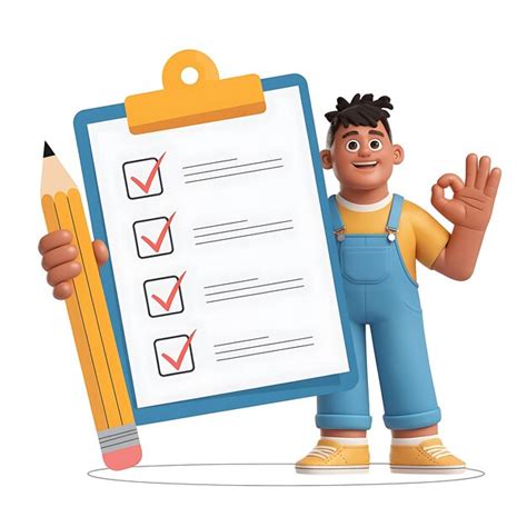 Un personnage de dessin animé tenant un bloc-notes et un crayon | Image ...