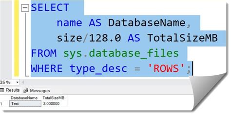 Image result for SQL Database Size