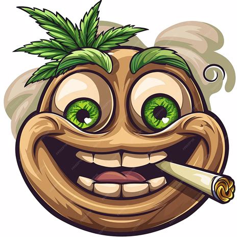 Photo of Smile Emoji marijuana smoking weed | Premium AI-generated image