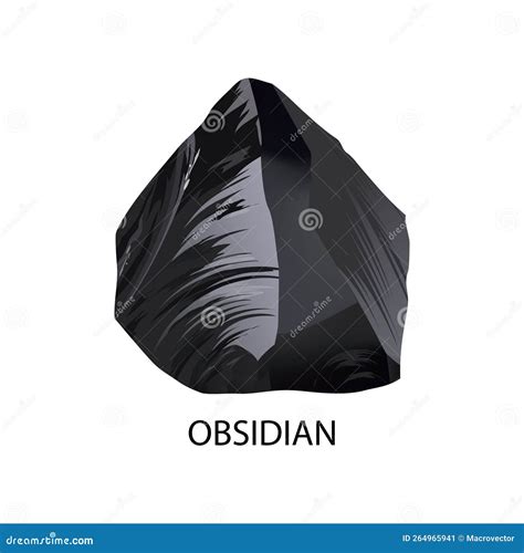 Obsidian Realistic Mineral Composition Stock Vector - Illustration of ...