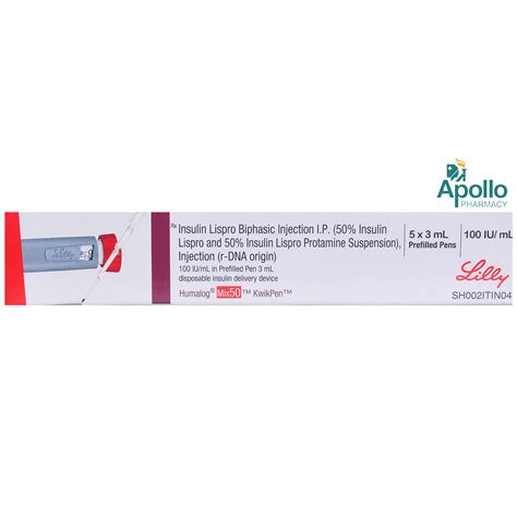 Buy Humalog Mix 50 Kwikpen 100IU/ml online | Uses, Side Effects, Price ...