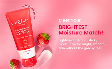 Dot & Key Strawberry Brightening Moisturizer | Niacinamide, Peptides ...