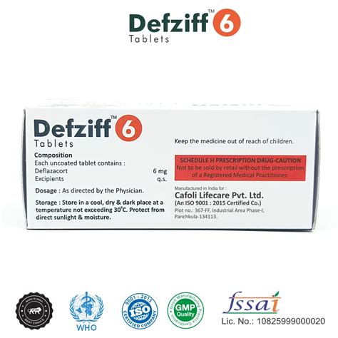 Deflazacort 6mg - Defziff 6