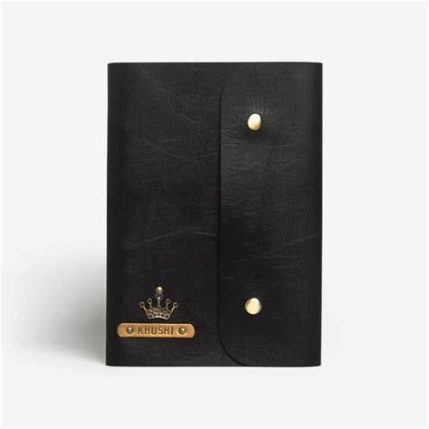 Buy Customised Black Button Diary With Name Online