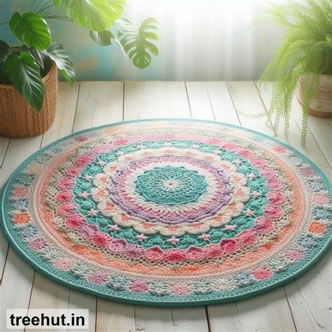Christmas Crochet Round Rug Ideas, patterns and how to make them ...