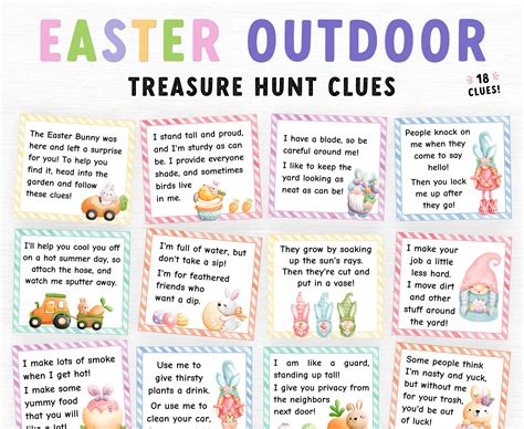 Easter Scavenger Hunt Clues Printable - Printable Calendars AT A GLANCE