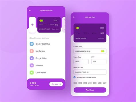 Payment Option | Ux app design, Mobile app, Payment