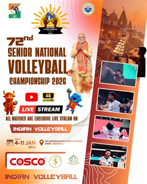 72nd Senior National Volleyball Championship 2025, Varanasi - Kashi ...