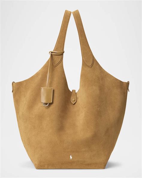 Polo Ralph Lauren Polo Play Suede Large Tote Bag | Neiman Marcus